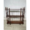 ANTICA PICCOLA ETAGERE DA MURO legno NOCE EPOCA '800 libreria ALZATA mensole