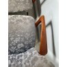 ANTICA COPPIA POLTRONE decò TESSUTO FLOREALE ANNI 40 SEDIA SALOTTO LEGNO STOFFA