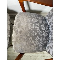 ANTICA COPPIA POLTRONE decò TESSUTO FLOREALE ANNI 40 SEDIA SALOTTO LEGNO STOFFA