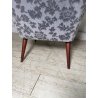 ANTICA COPPIA POLTRONE decò TESSUTO FLOREALE ANNI 40 SEDIA SALOTTO LEGNO STOFFA