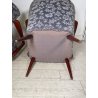 ANTICA COPPIA POLTRONE decò TESSUTO FLOREALE ANNI 40 SEDIA SALOTTO LEGNO STOFFA