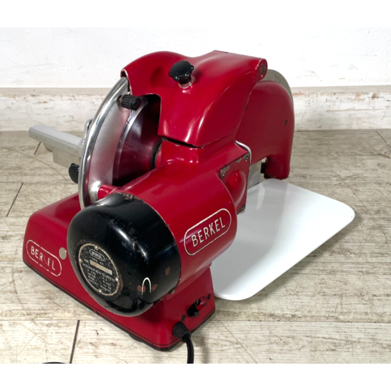 ANTICA RARA AFFETTATRICE BERKEL 114 ROSSA ANNI 50 FUNZIONANTE ORIGINALE D'EPOCA