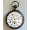ANTICO OROLOGIO TASCA Goliat '800 Triplo Calendario Fasi lunari OLD POCKET WATCH