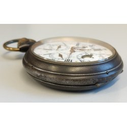 ANTICO OROLOGIO TASCA Goliat '800 Triplo Calendario Fasi lunari OLD POCKET WATCH