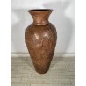 GRANDE VASO LIBERTY H 120 CM TERRACOTTA ANFORA DECORO FENICOTTERI AIRONI ANNI 30