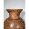 GRANDE VASO LIBERTY H 120 CM TERRACOTTA ANFORA DECORO FENICOTTERI AIRONI ANNI 30