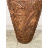 GRANDE VASO LIBERTY H 120 CM TERRACOTTA ANFORA DECORO FENICOTTERI AIRONI ANNI 30