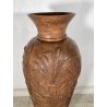 GRANDE VASO LIBERTY H 120 CM TERRACOTTA ANFORA DECORO FENICOTTERI AIRONI ANNI 30