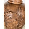 GRANDE VASO LIBERTY H 120 CM TERRACOTTA ANFORA DECORO FENICOTTERI AIRONI ANNI 30