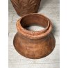 GRANDE VASO LIBERTY H 120 CM TERRACOTTA ANFORA DECORO FENICOTTERI AIRONI ANNI 30