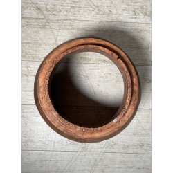 GRANDE VASO LIBERTY H 120 CM TERRACOTTA ANFORA DECORO FENICOTTERI AIRONI ANNI 30