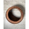 GRANDE VASO LIBERTY H 120 CM TERRACOTTA ANFORA DECORO FENICOTTERI AIRONI ANNI 30
