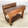 ANTICO PICCOLO BANCHETTO DA SCUOLA ASILO IN LEGNO EPOCA '900 CALAMAIO BANCO