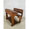 ANTICO PICCOLO BANCHETTO DA SCUOLA ASILO IN LEGNO EPOCA '900 CALAMAIO BANCO