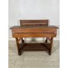 ANTICO PICCOLO BANCHETTO DA SCUOLA ASILO IN LEGNO EPOCA '900 CALAMAIO BANCO