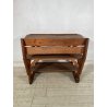 ANTICO PICCOLO BANCHETTO DA SCUOLA ASILO IN LEGNO EPOCA '900 CALAMAIO BANCO