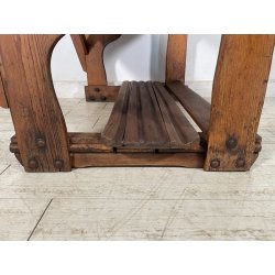 ANTICO PICCOLO BANCHETTO DA SCUOLA ASILO IN LEGNO EPOCA '900 CALAMAIO BANCO