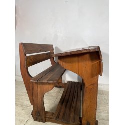 ANTICO PICCOLO BANCHETTO DA SCUOLA ASILO IN LEGNO EPOCA '900 CALAMAIO BANCO