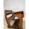 ANTICO PICCOLO BANCHETTO DA SCUOLA ASILO IN LEGNO EPOCA '900 CALAMAIO BANCO