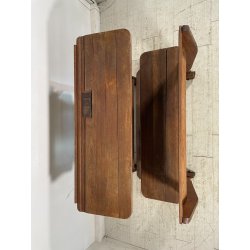 ANTICO PICCOLO BANCHETTO DA SCUOLA ASILO IN LEGNO EPOCA '900 CALAMAIO BANCO
