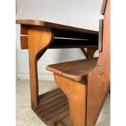 ANTICO PICCOLO BANCHETTO DA SCUOLA ASILO IN LEGNO EPOCA '900 CALAMAIO BANCO