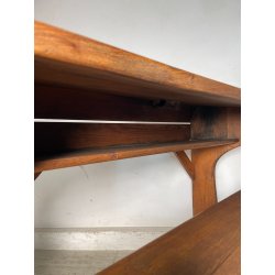 ANTICO PICCOLO BANCHETTO DA SCUOLA ASILO IN LEGNO EPOCA '900 CALAMAIO BANCO