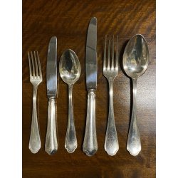 SERVIZIO POSATE 12 Pers. F.lli Calderoni MOD Impero METALLO ARGENTATO 100-30 '50