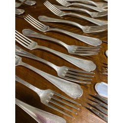 SERVIZIO POSATE 12 Pers. F.lli Calderoni MOD Impero METALLO ARGENTATO 100-30 '50