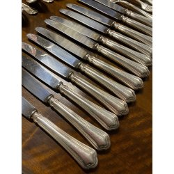 SERVIZIO POSATE 12 Pers. F.lli Calderoni MOD Impero METALLO ARGENTATO 100-30 '50