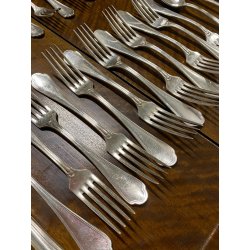 SERVIZIO POSATE 12 Pers. F.lli Calderoni MOD Impero METALLO ARGENTATO 100-30 '50