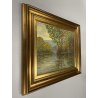 DIPINTO OLIO V. Quigliati La Marna in Autunno PAESAGGIO POST-IMPRESSIONISTA '900