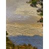 DIPINTO OLIO V. Quigliati La Marna in Autunno PAESAGGIO POST-IMPRESSIONISTA '900