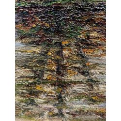 DIPINTO OLIO V. Quigliati La Marna in Autunno PAESAGGIO POST-IMPRESSIONISTA '900