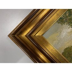 DIPINTO OLIO V. Quigliati La Marna in Autunno PAESAGGIO POST-IMPRESSIONISTA '900