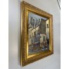 DIPINTO OLIO Verdiano Quigliati "Rue de Lap" VEDUTA PARIGI DIVISIONISTA '70