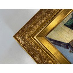 DIPINTO OLIO Verdiano Quigliati "Rue de Lap" VEDUTA PARIGI DIVISIONISTA '70