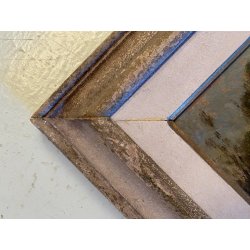 ANTICO DIPINTO OLIO Telesforo Franchino "Quiete" PAESAGGIO CAMPAGNA FIGURE