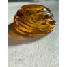 CIOTOLA BOWL VETRO MURANO SVUOTATASCHE COLOR AMBRA BULLICANTE