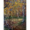 DIPINTO OLIO Verdiano Quigliati VIGEZZO "Autunno Sottobosco" POST-IMPRESSIONISTA