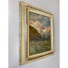 QUADRO DIPINTO OLIO Guglielmo Berti "Il Rosa da Pecetto" PAESAGGIO MONTAGNA 1948