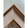 QUADRO DIPINTO OLIO TAVOLA Artino Giroldi PAESAGGIO LACUSTRE BETULLE '900
