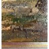 DIPINTO OLIO Guido GNOCCHI Da Cedrate PAESAGGIO RURALE CORTILE RUSTICO LOMBARDO