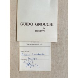 DIPINTO OLIO Guido GNOCCHI Da Cedrate PAESAGGIO RURALE CORTILE RUSTICO LOMBARDO