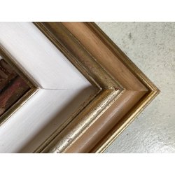 DIPINTO OLIO Guido GNOCCHI Da Cedrate PAESAGGIO RURALE CORTILE RUSTICO LOMBARDO