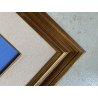 QUADRO DIPINTO OLIO TELA E. Sommi BLU IPERCROMATISMO ASTRATTO PAESAGGIO '900