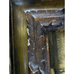 GRANDE ANTICO DIPINTO OLIO TACCHINI CORTILE STILE BAROCCO SETTECENTO LOMBARDO