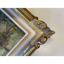 DIPINTO OLIO TAVOLA B. Marino "Controluce" VEDUTA VENEZIA CANALE GONDOLE PONTE
