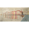 QUADRO DIPINTO ASTRATTO Guy Dessapt PAESAGGIO PORTO Nizza POSTIMPRESSIONISMO 900