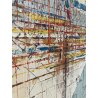 QUADRO DIPINTO ASTRATTO Guy Dessapt PAESAGGIO PORTO Nizza POSTIMPRESSIONISMO 900