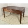 ANTICO GROSSO TAVOLO ALLUNGABILE LIBRO LEGNO NOCE tornito EPOCA 1800 NEOCLASSICO